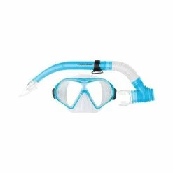 Outlet 💯 Snorkelling Mirage Tropic Adult Snorkel Set Blue 🔥