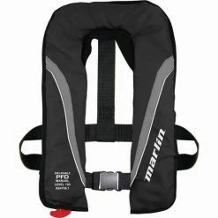 Discount 🤩 Boating And Fishing Life Jackets Marlin Australia Manual Inflatable Adult Explorer 150 PFD Black 😍