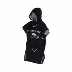 Deals 💯 Beach And Pool Toys Quiksilver Youth Tooth Pick Hooded Towel Black ⌛